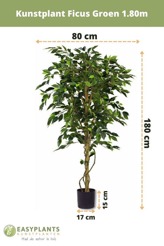 Planta artificial Ficus Verde 180 cm