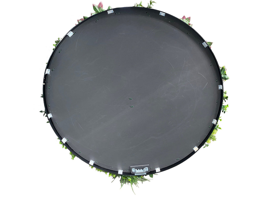 Seto artificial sobre marco negro Ø100 cm de diámetro