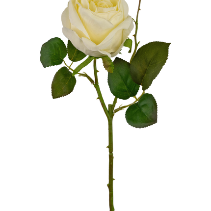 Rosa artificial Deluxe 45 cm blanca