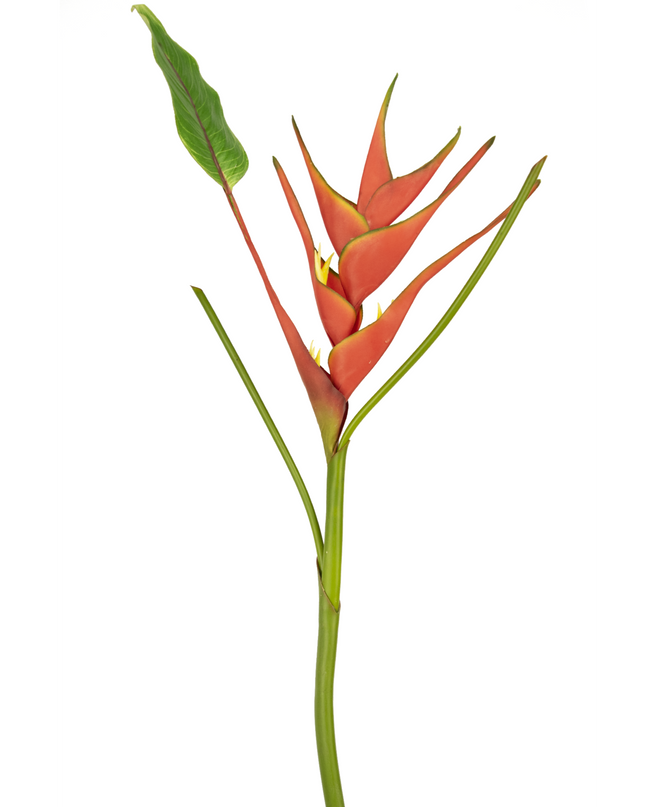Flor artificial Heliconia 90 cm roja