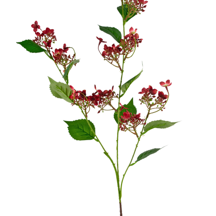 Flor artificial Hortensia silvestre 86 cm roja