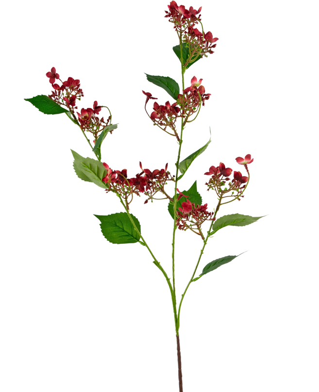 Flor artificial Hortensia silvestre 86 cm roja