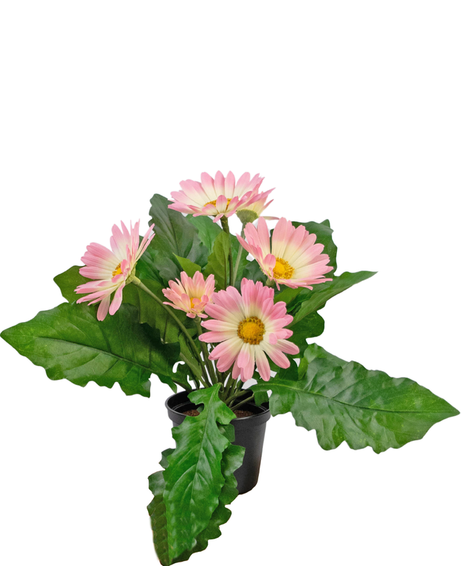 Planta artificial Gerbera 28 cm rosa