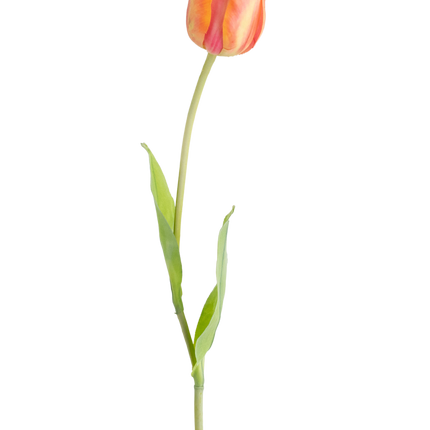 Ramo de flor artificial Tulipán francés 63 cm naranja
