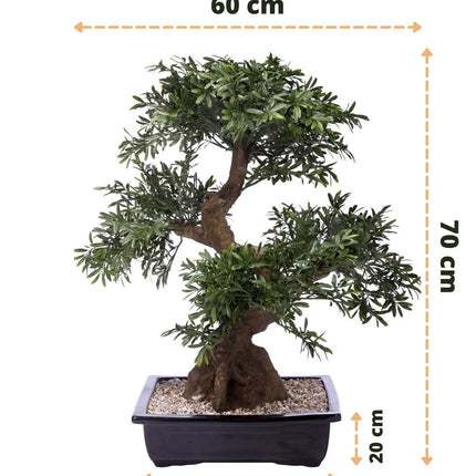 Árbol bonsái artificial 70 cm en maceta