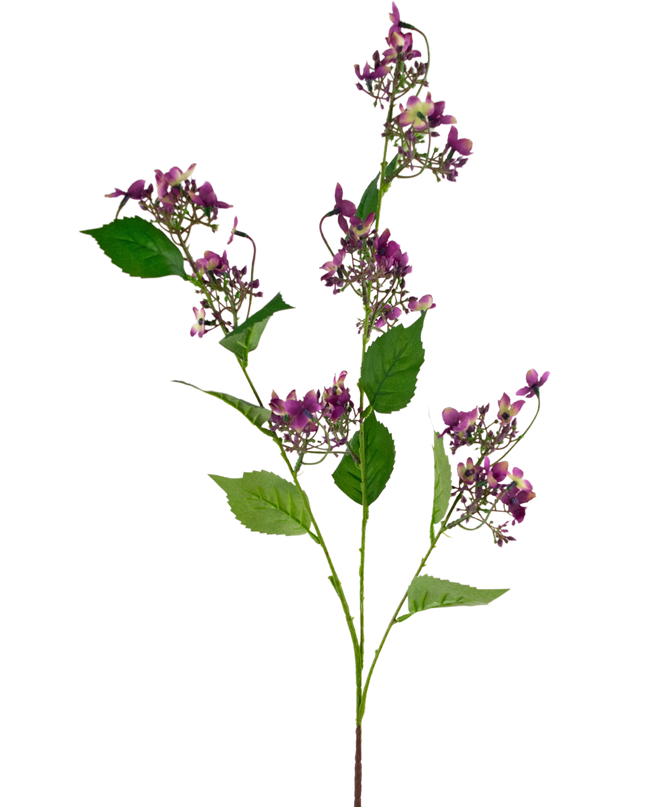Flor artificial Hortensia silvestre 86 cm púrpura