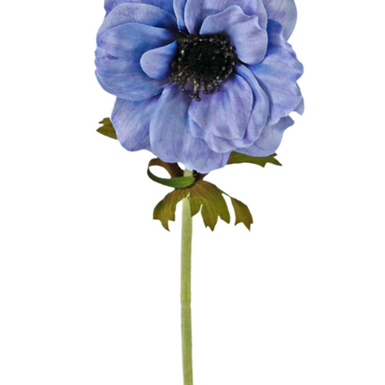 Flor artificial Anémona 35 cm azul