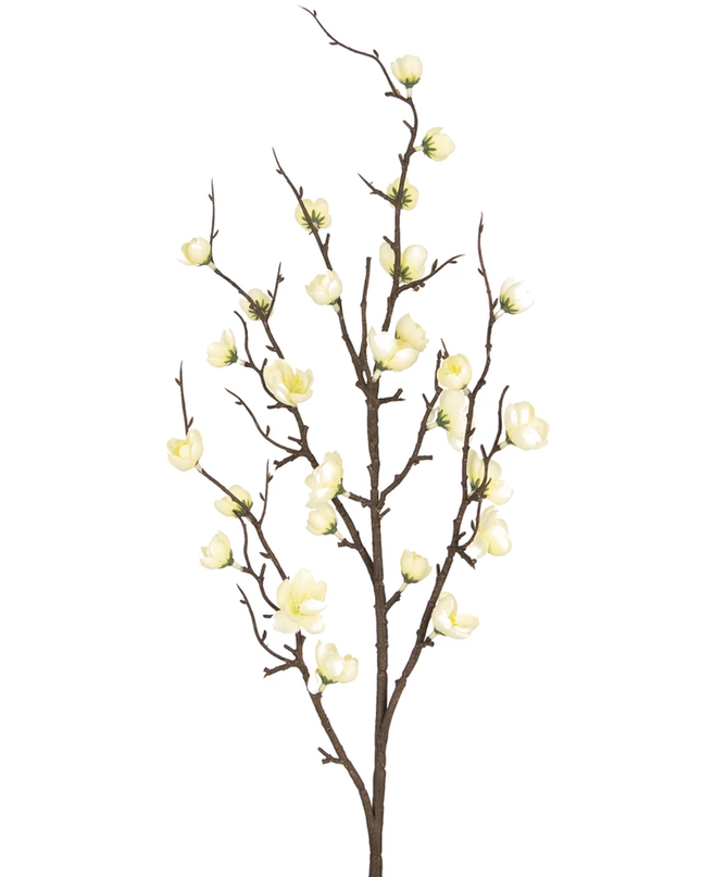 Rama Flor de Cerezo japonés artificial 94 cm blanco