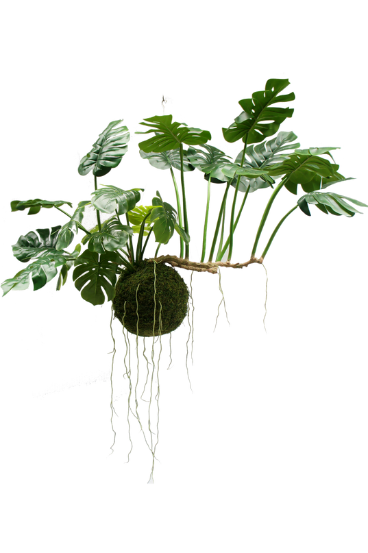 Planta colgante artificial Monstera Deluxe 80 cm