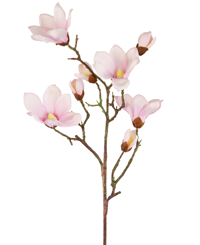 Rama Artificial Magnolia Tacto Real Rosa 98cm