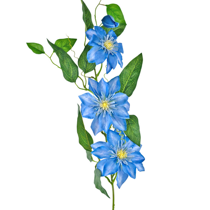 Flor artificial Clematis grande 81 cm azul