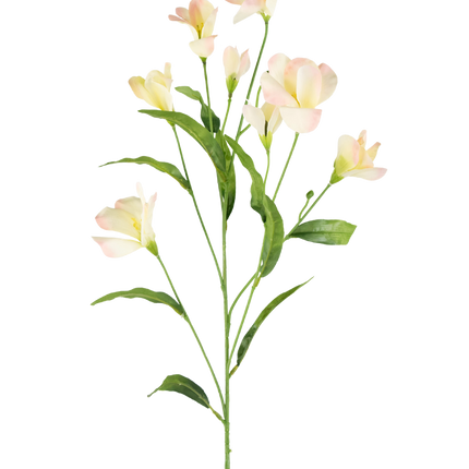 Rododendro artificial Azalea Real Touch Crema/Rosa 80cm