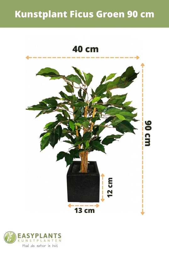 Planta artificial Ficus Verde 90 cm