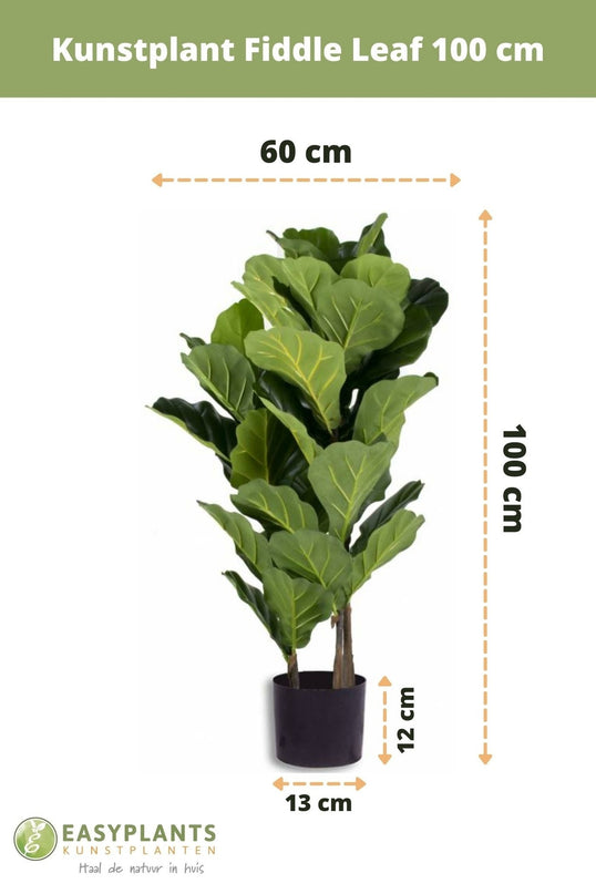 Planta de tabaco artificial Ficus Lyrate 100 cm
