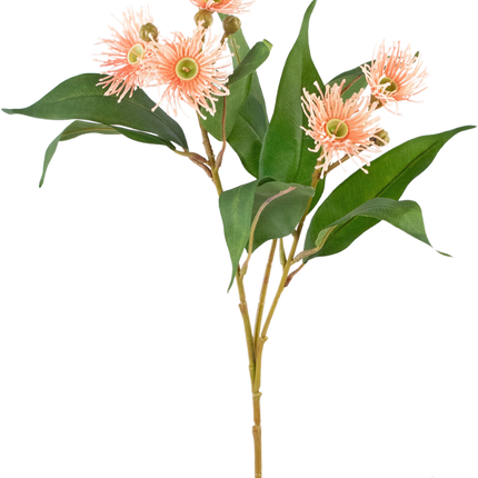 Rama artificial Eucalipto en flor 62 cm rosa viejo