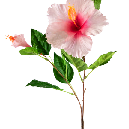 Flor artificial Hibisco 64 cm rosa claro