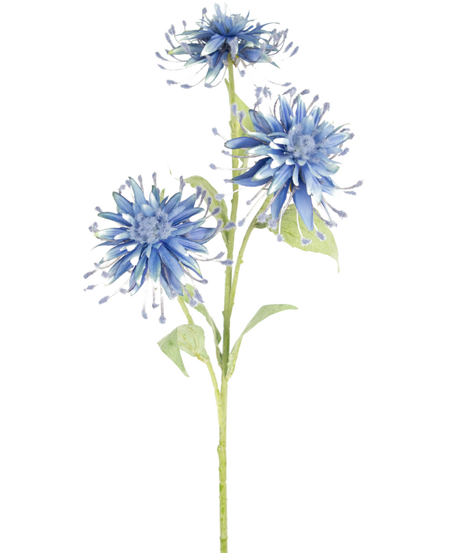 Ramo de flor artificial Scabiosa Japonica 70 cm azul