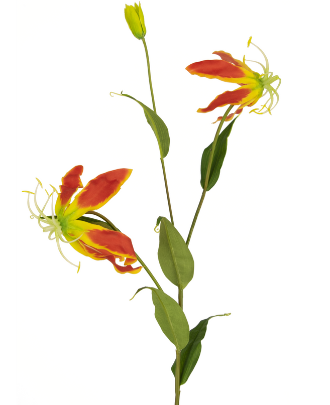 Flor artificial Gloriosa 81 cm rojo/amarillo