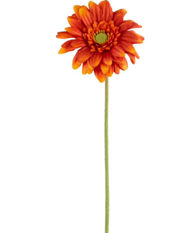 Flor artificial Gerbera mini 47 cm naranja suave
