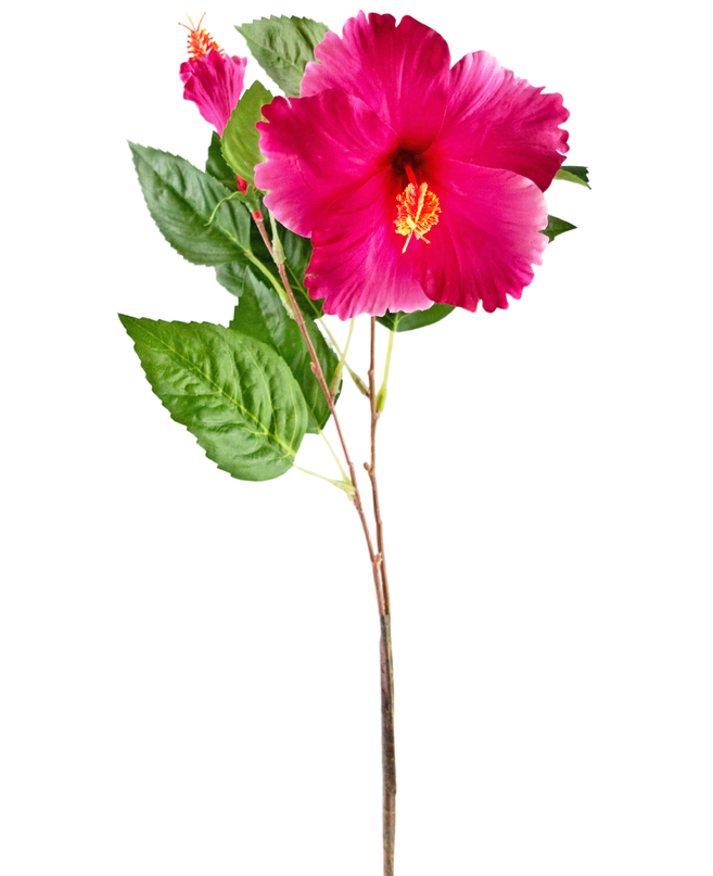 Flor artificial Hibisco 64 cm rosa