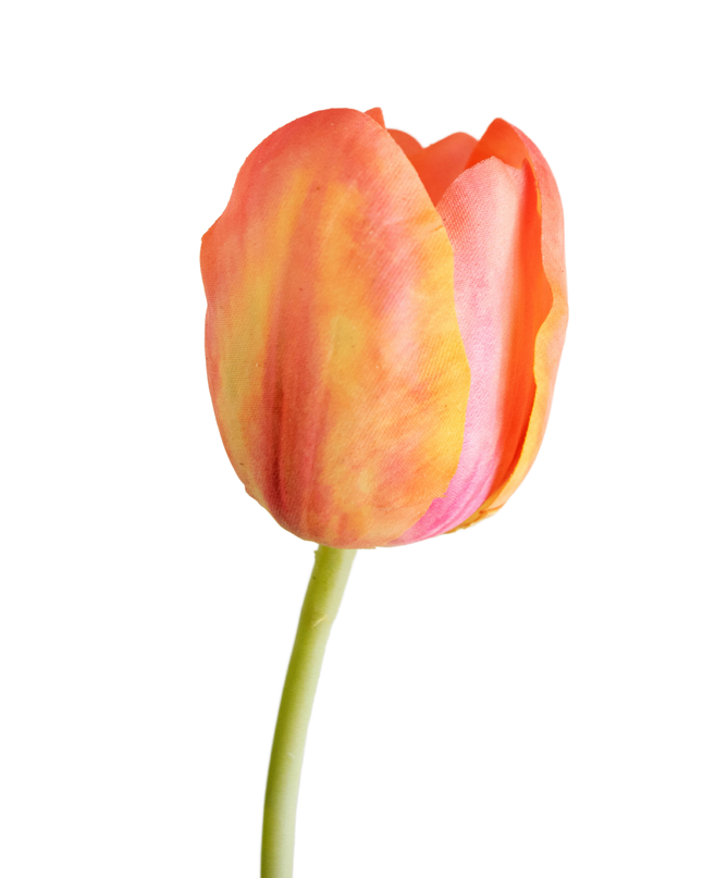 Ramo de flor artificial Tulipán francés 63 cm naranja