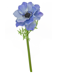 Ramo de flor artificial Anémona Deluxe 43 cm azul claro