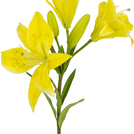 Ramo de flor artificial Lirio asiático 66 cm amarillo
