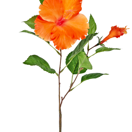 Flor artificial Hibisco 64 cm naranja