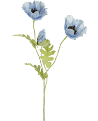 Ramo de flor artificial Amapola 73 cm azul