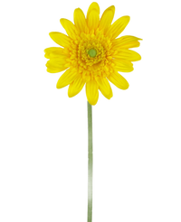 Gerbera artificial 53 cm amarilla