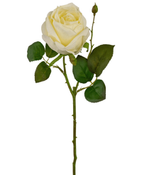 Rosa artificial Deluxe 45 cm blanca