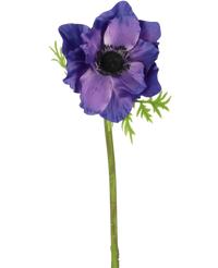 Flor artificial Anémona 43 cm púrpura