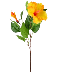Flor artificial Hibisco 64 cm amarillo