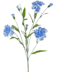 Ramo de claveles flor artificial 70 cm azul