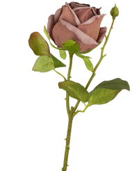 Rosa artificial Deluxe 45 cm seca morada
