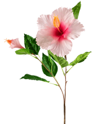Flor artificial Hibisco 64 cm rosa claro