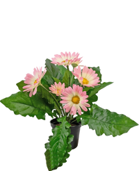 Planta artificial Gerbera 28 cm rosa