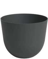 El Planter Havanna Ø40cm x H33cm es un cuenco redondo, liso, de color gris oscuro mate, con lados lisos y sin adornos visibles, sobre un fondo blanco.