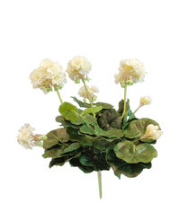 Geranio artificial 40 cm blanco